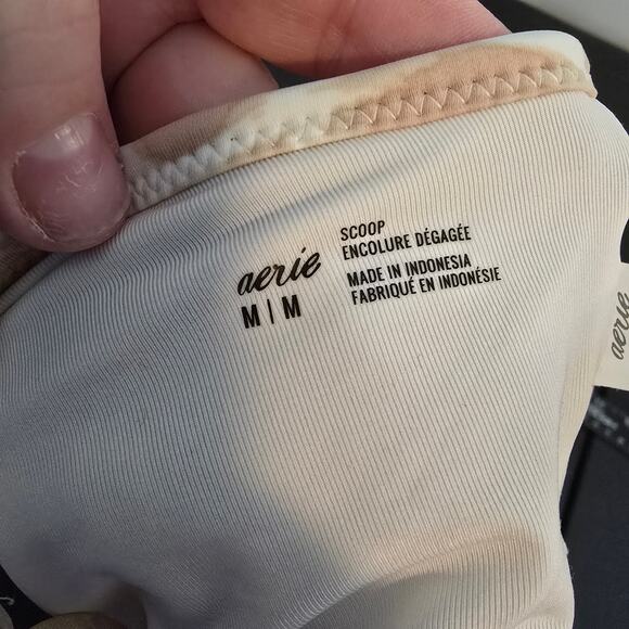 Aerie Women's Cheetah Animal‎ Print Scoop Longline Bikini Top Size Medium - Picture 4 of 11